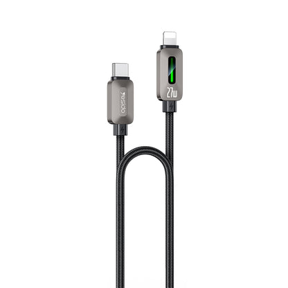USB-C till Lightning data- och laddningskabel Yesido CA199, 27W, 1,2m, svart