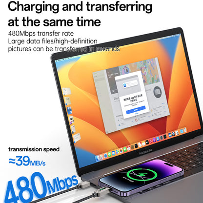 USB-C till Lightning data- och laddningskabel Yesido CA199, 27W, 1,2m, svart