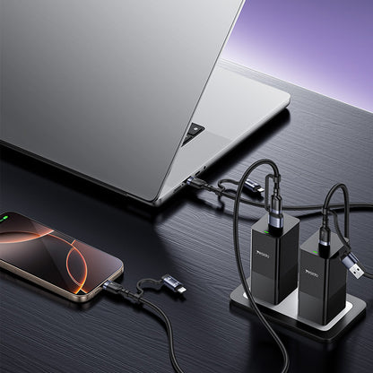 USB-C / USB-A data- och laddningskabel - USB-C / Lightning Yesido CA200, 60W, 1,2m, svart