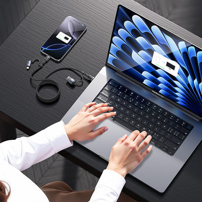 USB-C / USB-A data- och laddningskabel - USB-C / Lightning Yesido CA200, 60W, 1,2m, svart