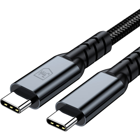 USB-C Data- och Laddningskabel - USB-C 3MK Hyper Thunderbolt 4, 240W, 1m, Svart