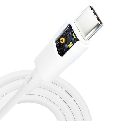 USB-C Data- och laddningskabel - USB-C 3MK Hyper Silicone, 60W, 1m, Vit