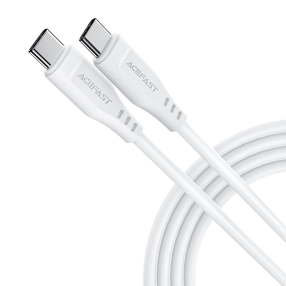 USB-C data- och laddningskabel - USB-C Acefast C3-03, 60W, 1.2m, Vit