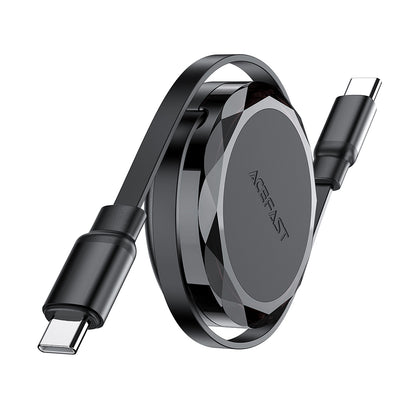 USB-C - USB-C data- och laddningskabel Acefast C13-03, 60W, 0.8m, Svart