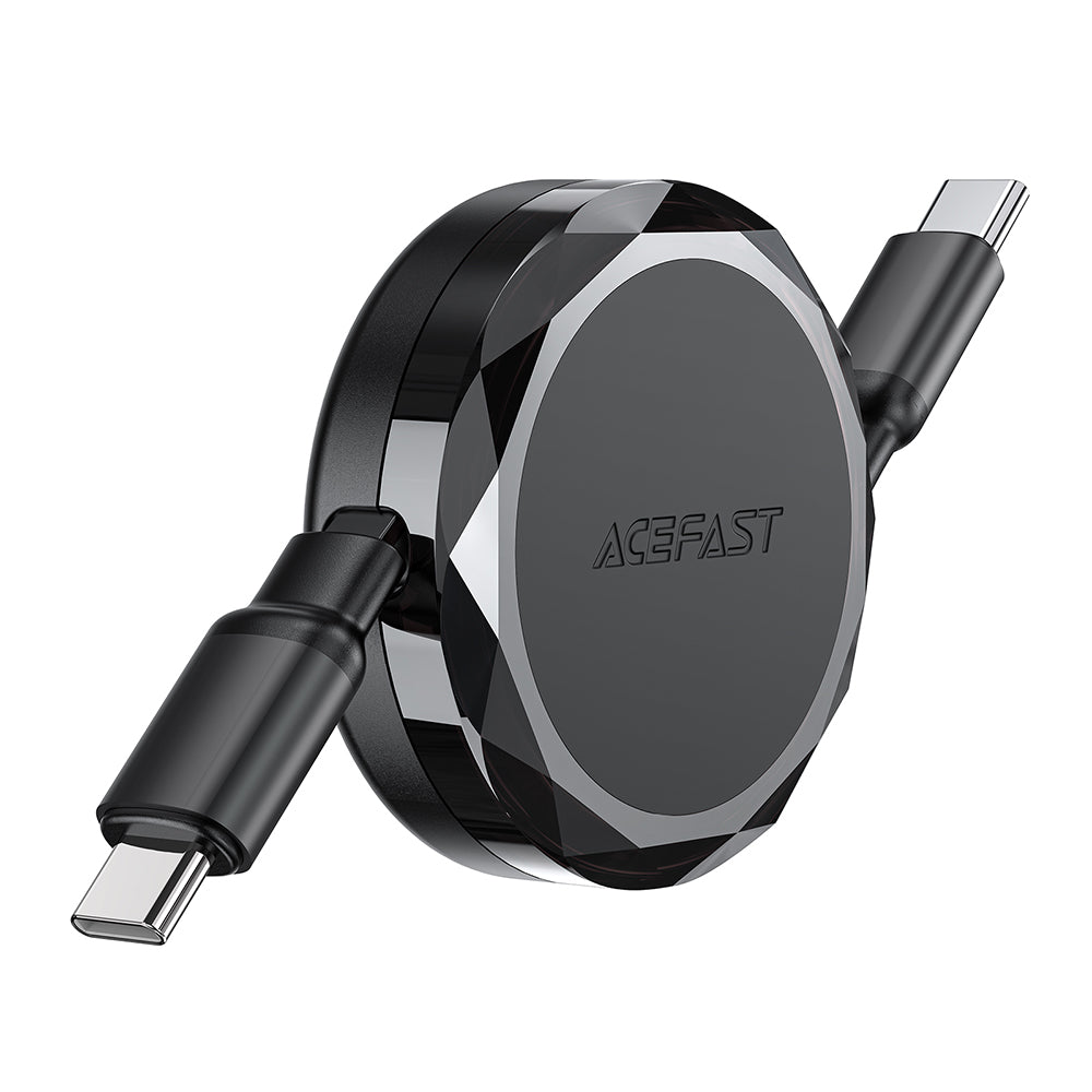USB-C - USB-C data- och laddningskabel Acefast C13-03, 60W, 0.8m, Svart
