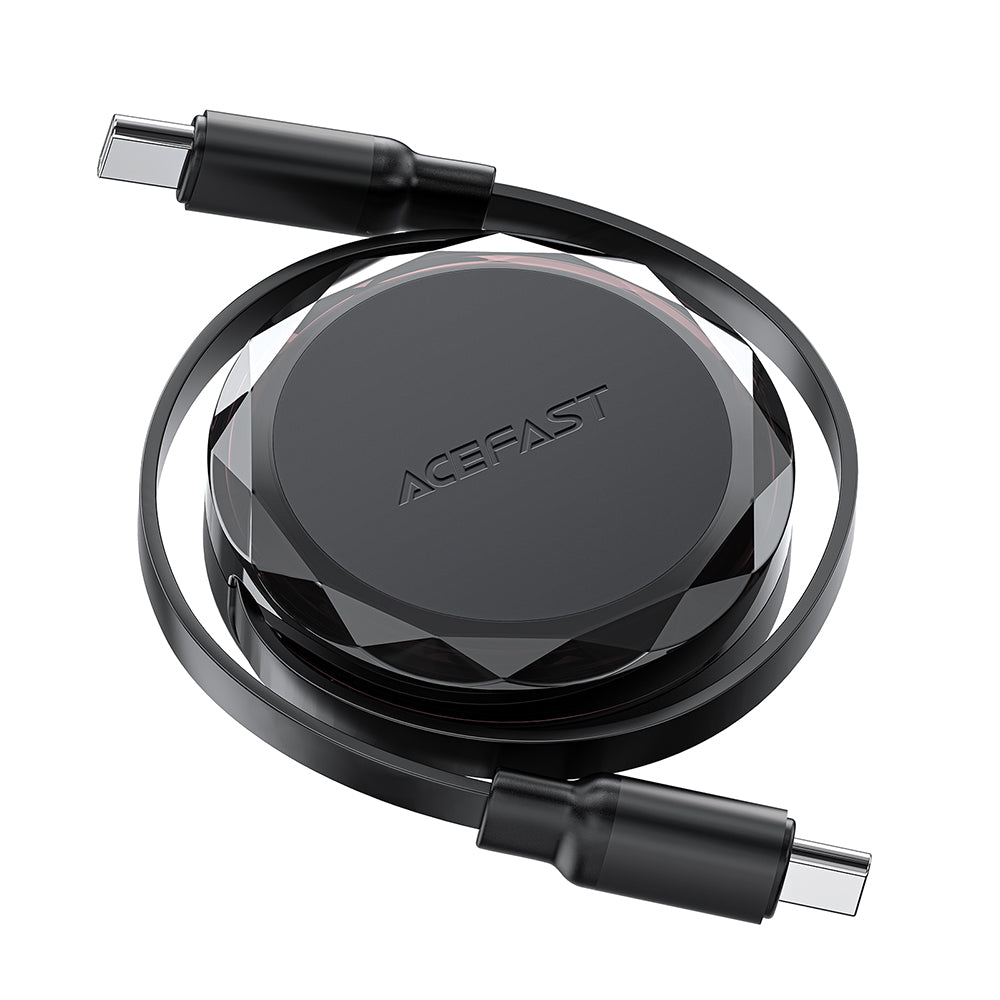 USB-C - USB-C data- och laddningskabel Acefast C13-03, 60W, 0.8m, Svart
