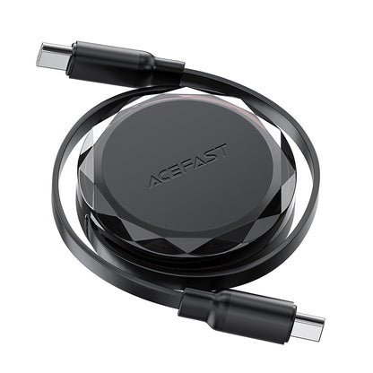 USB-C - USB-C data- och laddningskabel Acefast C13-03, 60W, 0.8m, Svart