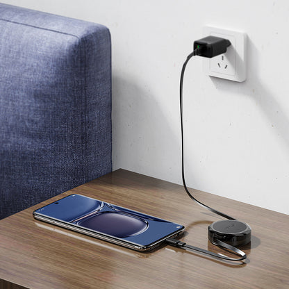 USB-C - USB-C data- och laddningskabel Acefast C13-03, 60W, 0.8m, Svart