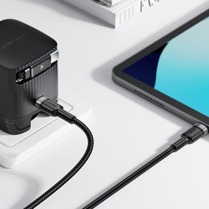 USB-C Data and Charging Cable - USB-C Acefast C22-03, 60W, 1.2m, Black