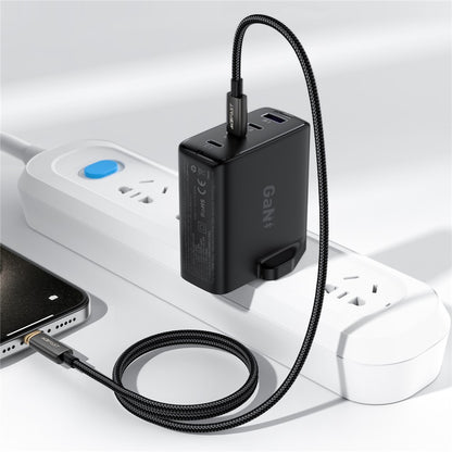 Data- och laddningskabel USB-C - USB-C Acefast C23-03, 60W, 1.2m, Svart