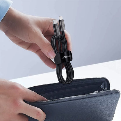 Data- och laddningskabel USB-C - USB-C Acefast C23-03, 60W, 1.2m, Svart