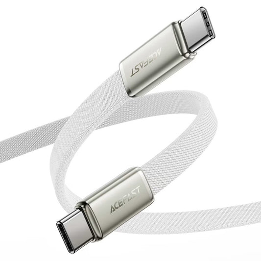 Data- och laddningskabel USB-C - USB-C Acefast C24-03, 60W, 1.2m, Vit