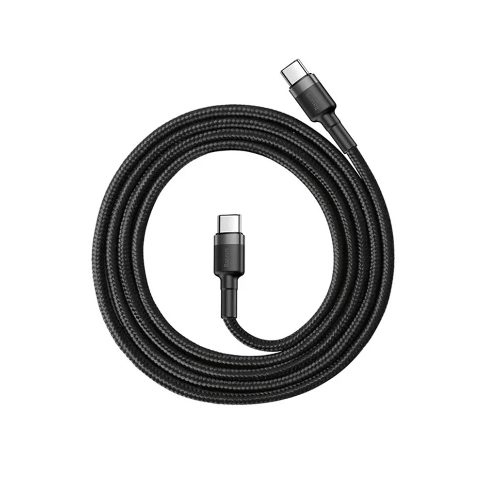 USB-C Data- och Laddningskabel - USB-C Baseus Cafule, 60W, 2m, Set med 3 stycken, Svart S0TV002132