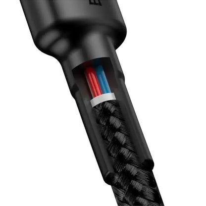 USB-C Data- och Laddningskabel - USB-C Baseus Cafule, 60W, 2m, Set med 3 stycken, Svart S0TV002132