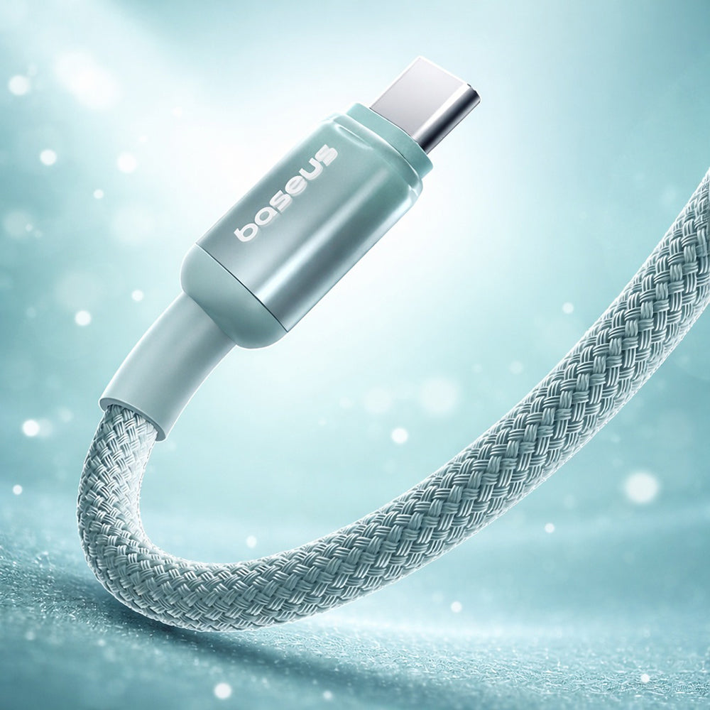 Baseus Discolor USB-C to USB-C Data and Charging Cable, 100W, 1m, Blue Green E0420702