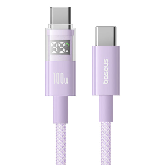 USB-C Data and Charging Cable - USB-C Baseus Display 2, 100W, 2m, Purple P10382702511-01