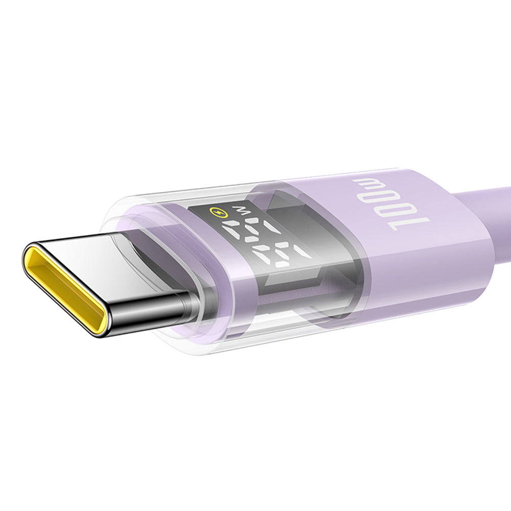 USB-C Data and Charging Cable - USB-C Baseus Display 2, 100W, 2m, Purple P10382702511-01