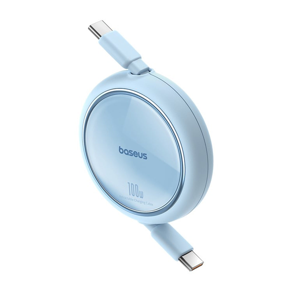 Data- och laddningskabel USB-C - USB-C Baseus Free2Draw Mini Retractable, 100W, 1m, Blå P10364500311-00