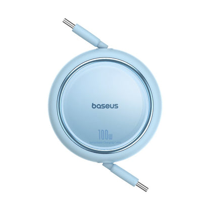 Data- och laddningskabel USB-C - USB-C Baseus Free2Draw Mini Retractable, 100W, 1m, Blå P10364500311-00