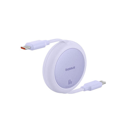 USB-C Data and Charging Cable - USB-C Baseus Free2Pull Mini Retractable, 60W, 1m, Purple P10364500511-01