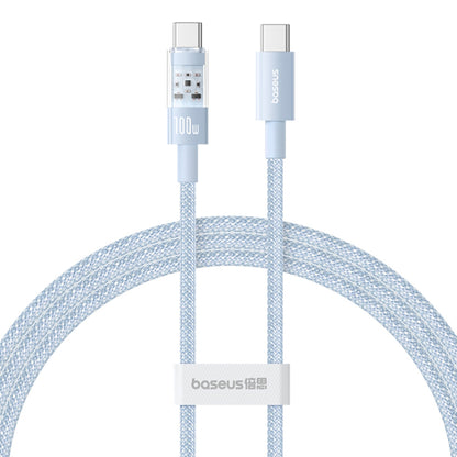 USB-C - USB-C Baseus Gem data- och laddningskabel, 100W, 1m, Blå P10373000311-00