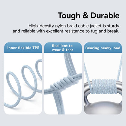 USB-C - USB-C Baseus Gem data- och laddningskabel, 100W, 1m, Blå P10373000311-00
