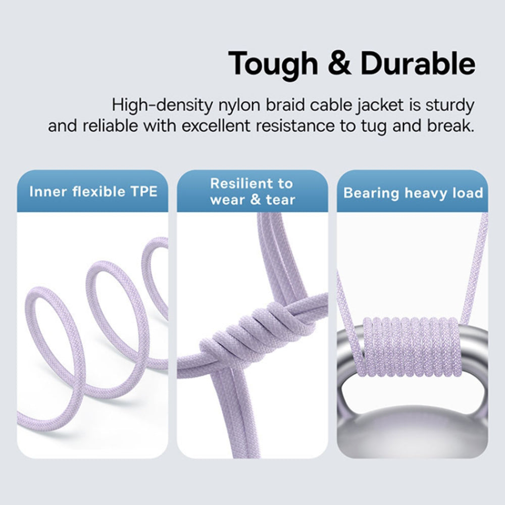 USB-C - USB-C Data- och Laddningskabel Baseus Gem, 100W, 1m, Lila P10373000511-00