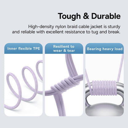 USB-C - USB-C Data- och Laddningskabel Baseus Gem, 100W, 1m, Lila P10373000511-00