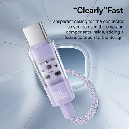 USB-C - USB-C Data- och Laddningskabel Baseus Gem, 100W, 1m, Lila P10373000511-00