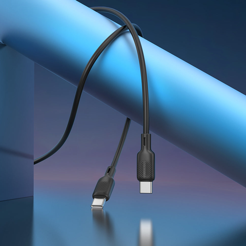 USB-C Data- och Laddningskabel - USB-C Borofone BX113 Lenny, 60W, 2m, Svart
