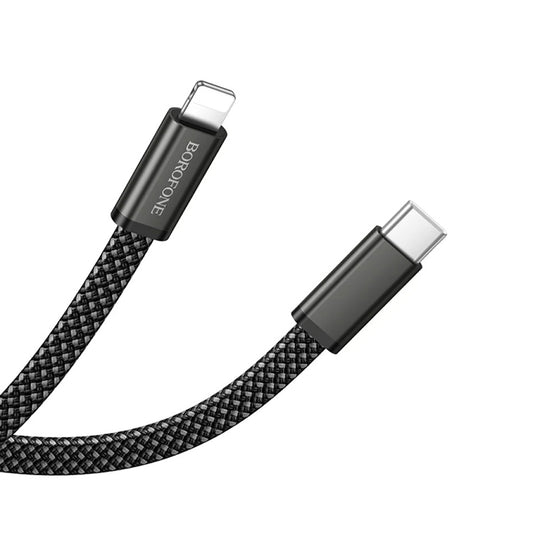 USB-C till USB-C data- och laddningskabel Borofone BX124 Peace, 30W, 1m, svart