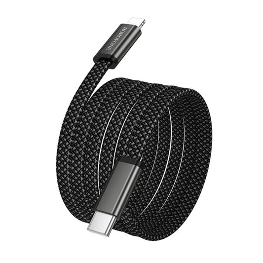 USB-C till USB-C data- och laddningskabel Borofone BX124 Peace, 30W, 1m, svart