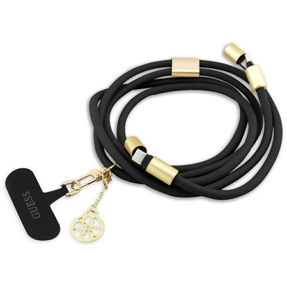 USB-C till USB-C data- och laddningskabel Guess CBDY 4G Charm, 100W, 1,5m, Svart