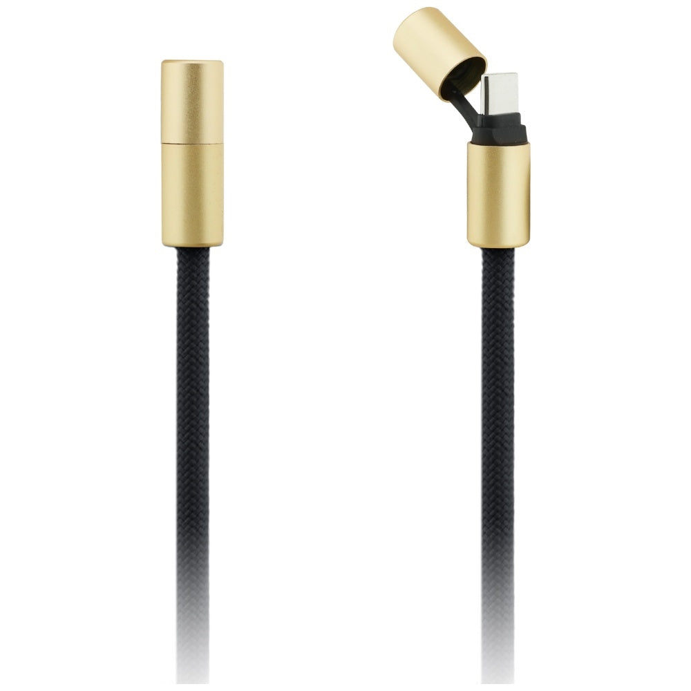 USB-C till USB-C data- och laddningskabel Guess CBDY 4G Charm, 100W, 1,5m, Svart
