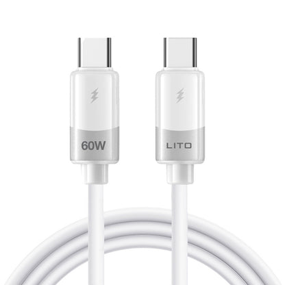 USB-C Data and Charging Cable - USB-C Lito LD07, 60W, 1m, White