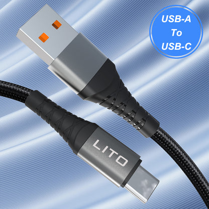 USB-C Data and Charging Cable - USB-C Lito LD08CC, 60W, 1m, Black