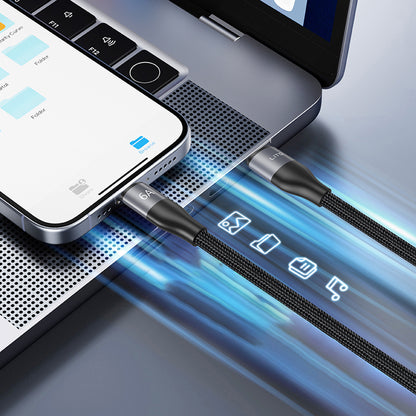 USB-C data- och laddningskabel - USB-C Lito LD23CC, 100W, 1m, Grå