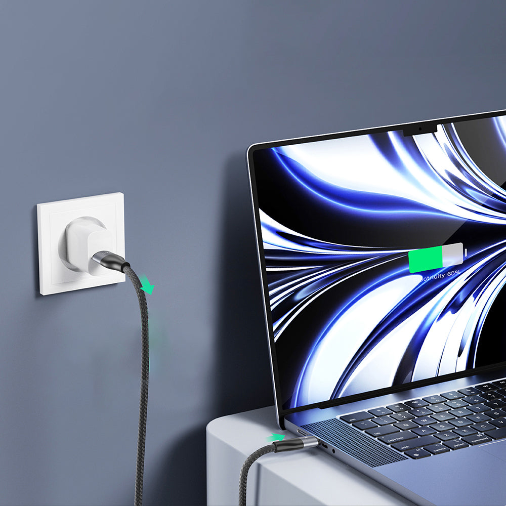 USB-C data- och laddningskabel - USB-C Lito LD23CC, 100W, 1m, Grå