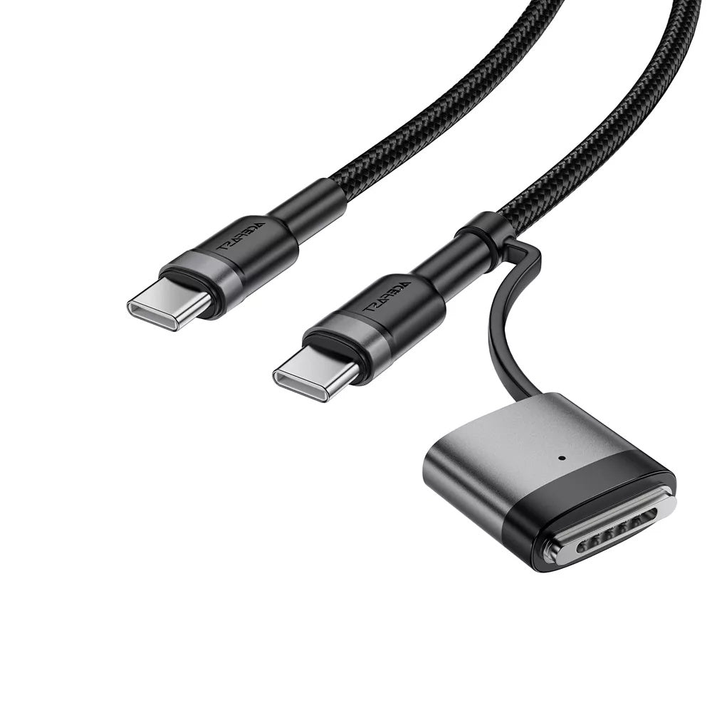Acefast laddningskabel, USB-C - USB-C / MagSafe 3, 240W, 1.2m, Svart