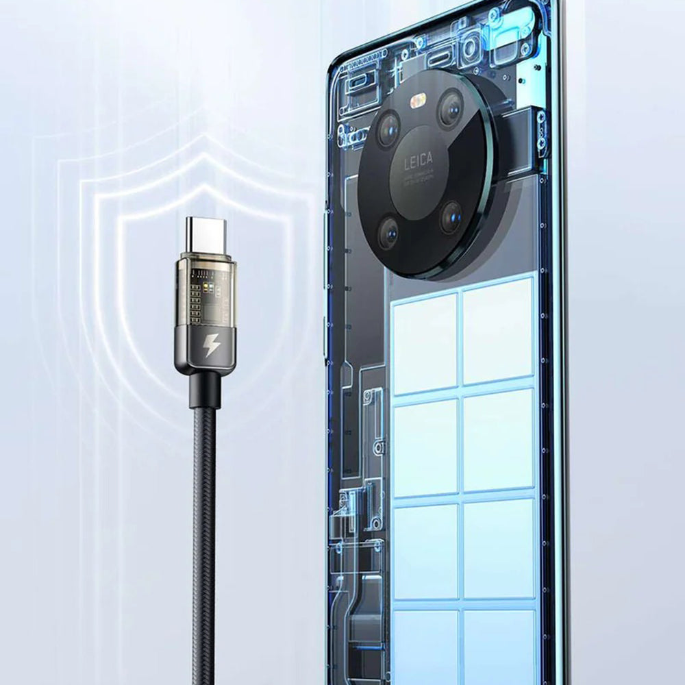 USB-C - USB-C McDodo CA-2840 Auto Power Off, 100W, 1.2m, Svart