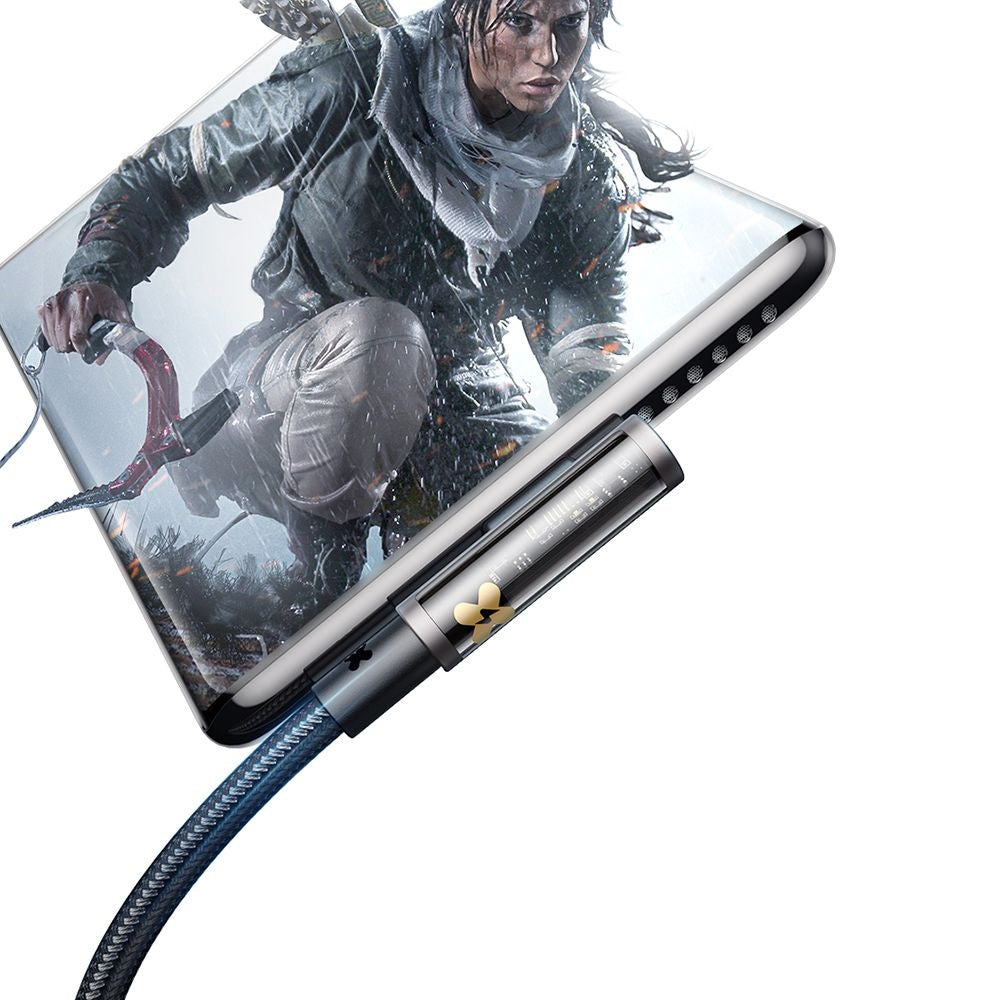 USB-C Data- och Laddningskabel - USB-C McDodo CA-3400 Angled, 100W, 1.2m, Svart