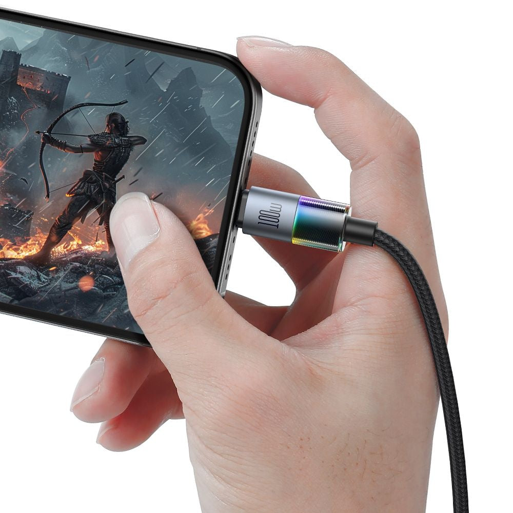 USB-C - USB-C Data- och Laddningskabel McDodo CA-8200 Colorful, 100W, 1.2m, Svart