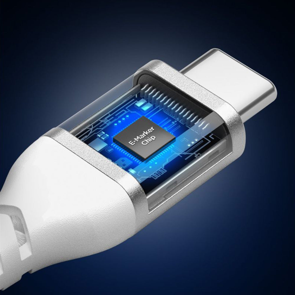 Data- och laddningskabel USB-C till USB-C Spigen EB10010CCA, 100W, 1m, Vit ACA11102