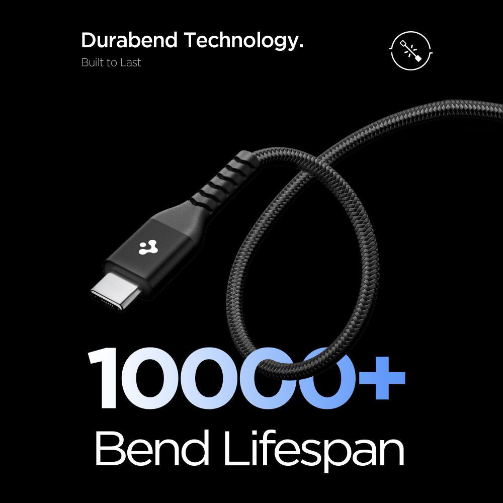 Data- och laddningskabel USB-C till USB-C Spigen EB10010CCA, 100W, 1m, Svart ACA11103