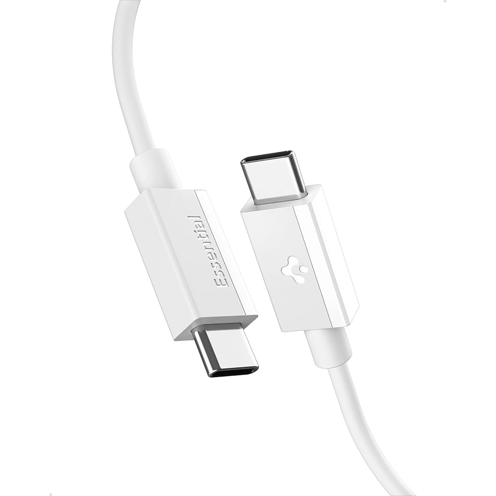 USB-C Data- och Laddningskabel - USB-C Spigen EB6015CC, 60W, 1,5m, Vit ACA10416