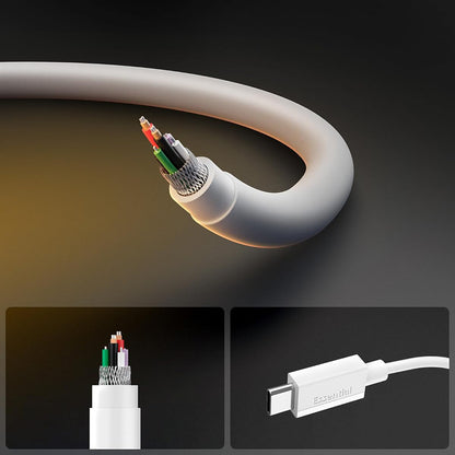 USB-C Data- och Laddningskabel - USB-C Spigen EB6015CC, 60W, 1,5m, Vit ACA10416