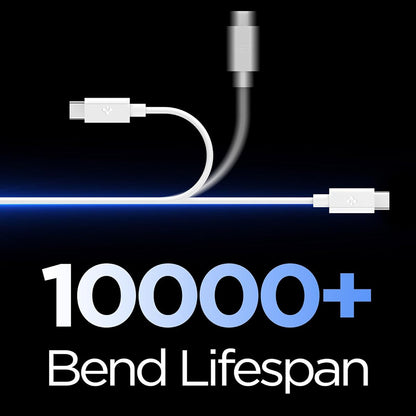USB-C Data- och Laddningskabel - USB-C Spigen EB6015CC, 60W, 1,5m, Vit ACA10416
