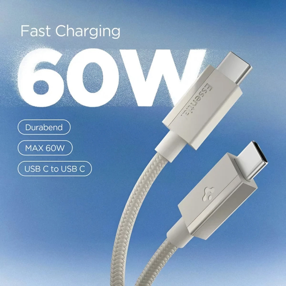 USB-C Data- och Laddningskabel - USB-C Spigen EB6015CC, 60W, 1,5m, Titangrå ACA10419
