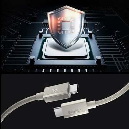 USB-C Data- och Laddningskabel - USB-C Spigen EB6015CC, 60W, 1,5m, Titangrå ACA10419