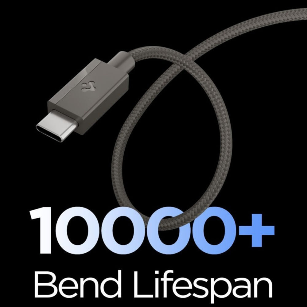 USB-C Data- och Laddningskabel - USB-C Spigen EB6015CC, 60W, 1,5m, Grå ACA10418
